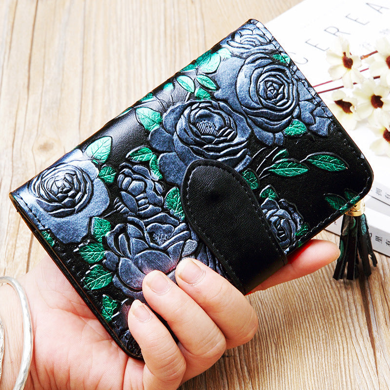 Colorful Leather Flower Lining for Bags in the United States and CHF - Chic Wallet That Blooms Like Your Style Fantasy