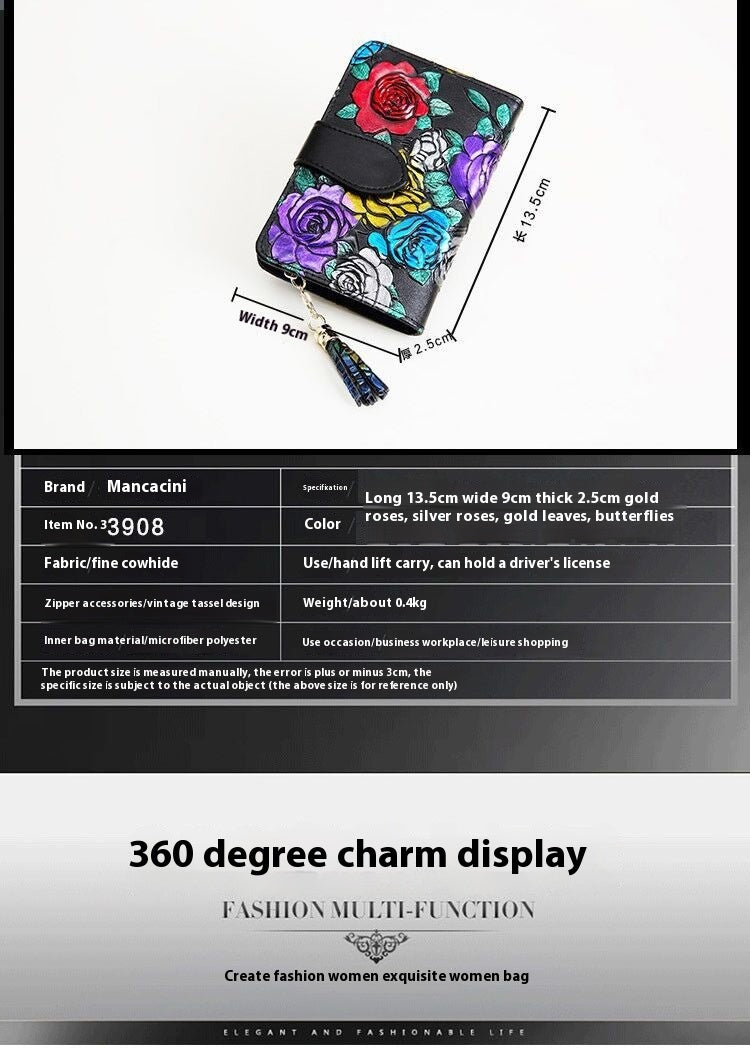 Colorful Leather Flower Lining for Bags in the United States and CHF - Chic Wallet That Blooms Like Your Style Fantasy