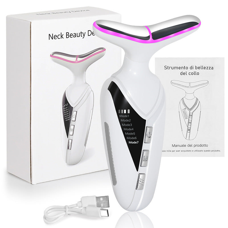 Colorful Light Massage Neck Beauty Instrument High Frequency Beauty Instrument - Brighten Your Neck with Colorful Light