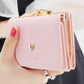 Colorful Love Black Pink Purple Light Blue Change Bit Card Bag for Women - Buckle Internal Structure Fun buckle change