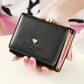 Colorful Love Black Pink Purple Light Blue Change Bit Card Bag for Women - Buckle Internal Structure Fun buckle change