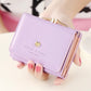 Colorful Love Black Pink Purple Light Blue Change Bit Card Bag for Women - Buckle Internal Structure Fun buckle change