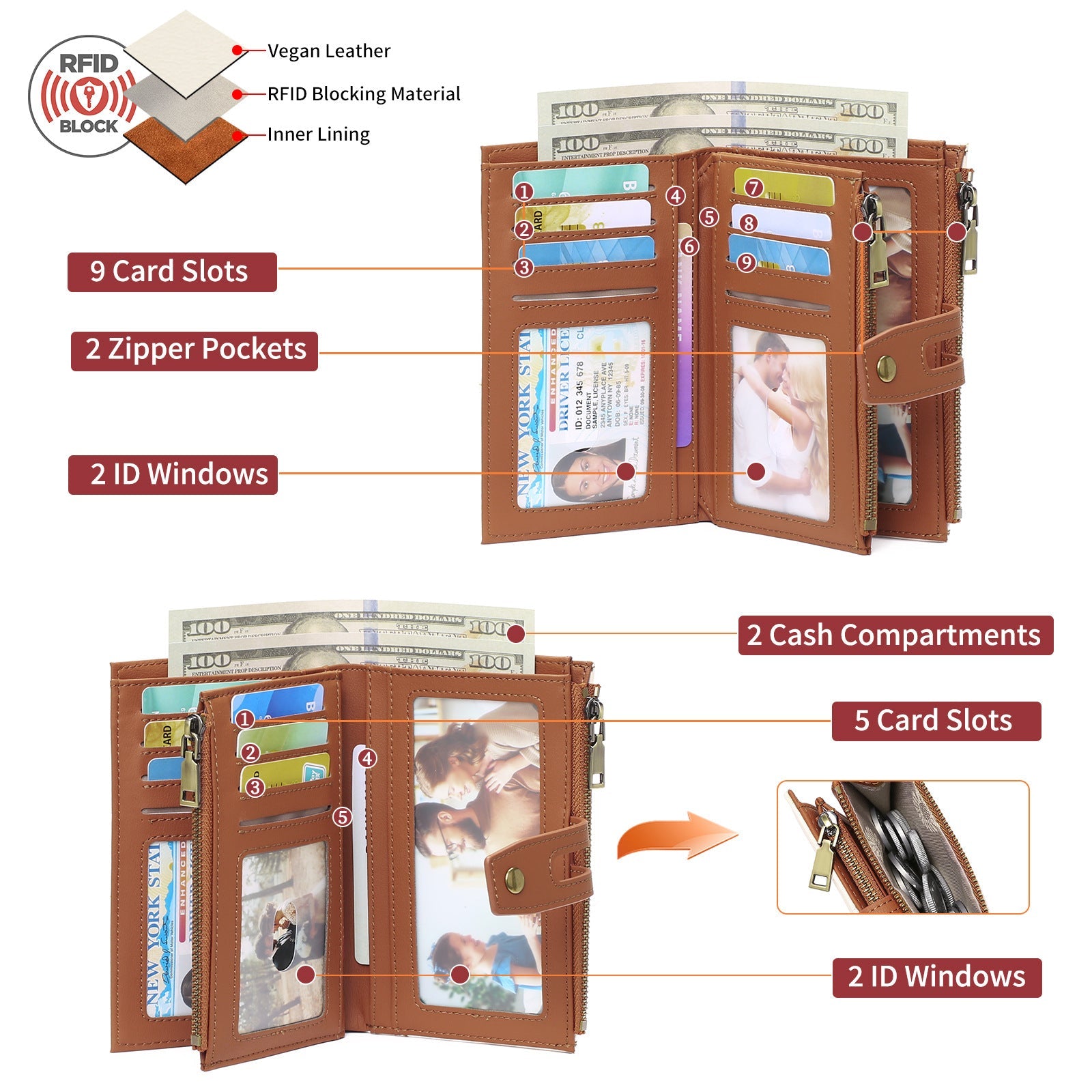 Colorful No Box Anti-Theft Credit Card Holder in White Black Blue Green - [no box] anti-theft credit card