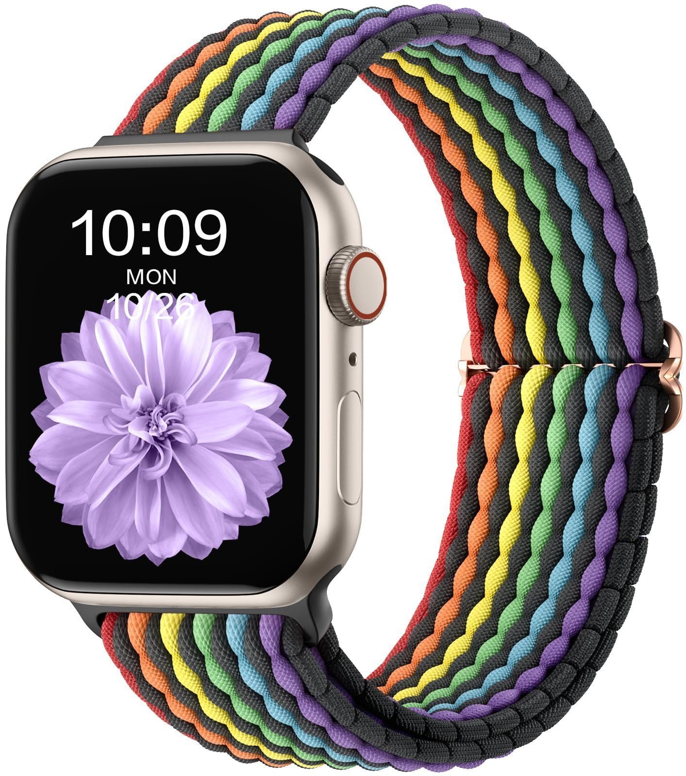 Colorful Nylon Woven Strap with Adjustable Buckle for Apple Watches - Teleplus Watch nylon woven strap adjustable buckle