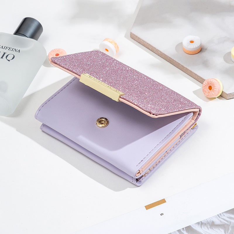 Colorful Polyester Lining for Suitcases with PU Leather Finish in the United States - Shiny J001-3 Wallet: Student Life