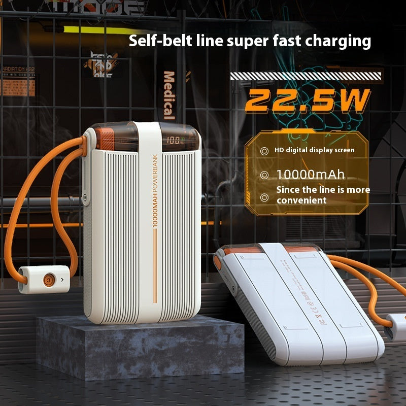 Colorful Power Bank 225W with Super Fast Charge and Cable Support - Teleplus cable power bank 225w super fast charge