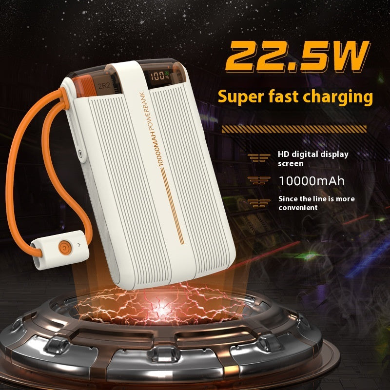 Colorful Power Bank 225W with Super Fast Charge and Cable Support - Teleplus cable power bank 225w super fast charge