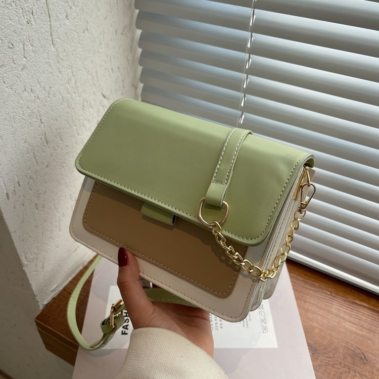 Colorful PU Suitcase with Double Shoulder Connector Small Square Bag - Teleplus for Messenger Fashion chain messenger