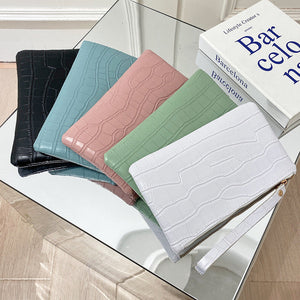 Colorful PU Suitcase with Stone Pattern Clutch for Women Packing - Chic Stylish stone pattern clutch