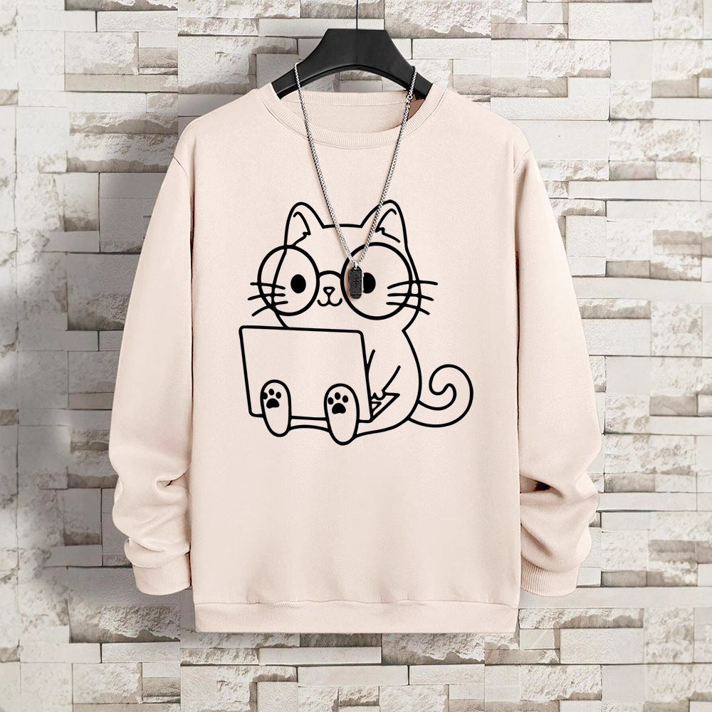 Colorful Pullover Sweatshirt with Side Pockets for Teens Unisex XS-XXXL