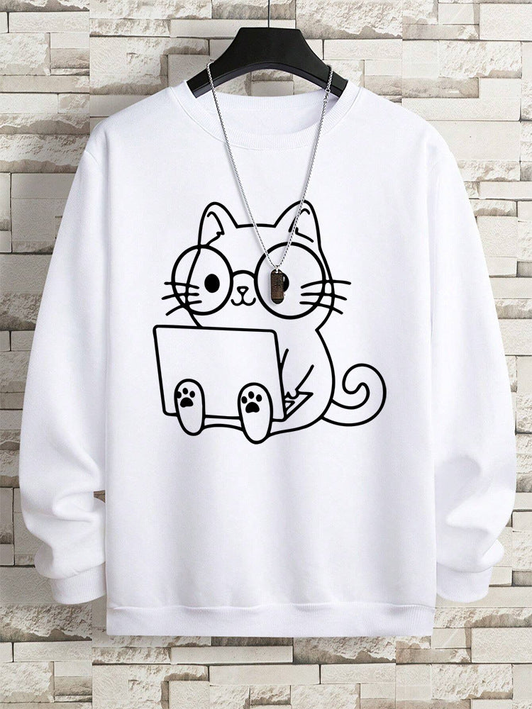 Colorful Pullover Sweatshirt with Side Pockets for Teens Unisex XS-XXXL