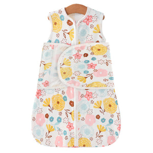 Colorful Rainbow and Floral Summer Vest Sleeping Bag for Newborns - Cozy Newborn Dreamers newborn summer vest sleeping