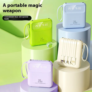 Colorful Shell Plastic Power Bank with Digital Display 89x79x27mm - Teleplus colorful shell plastic digital display