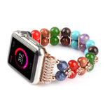 Colorful Stone Smart Strap Jewelry for Stylish Smartwatches - colorful stone smart strap jewelry