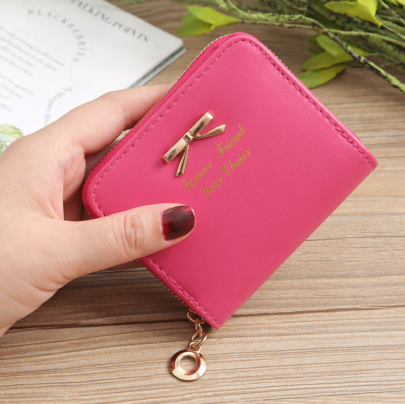 Colorful Zipper Short Coin Purse Made of Wear-Resistant PU Leather - for Your Quirky Cash Needs zipper short coin purse