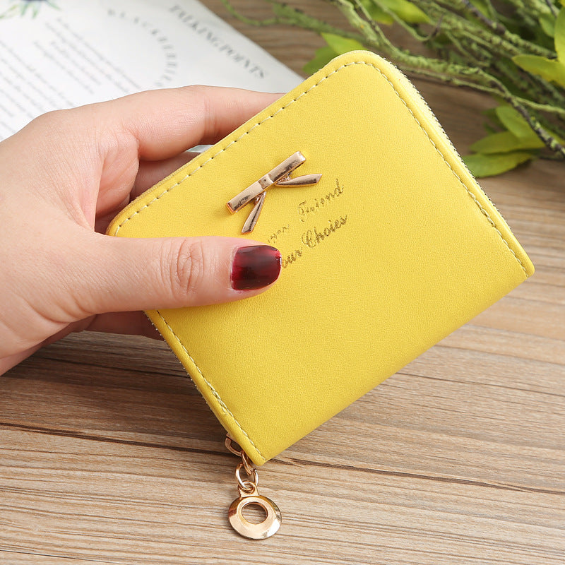 Colorful Zipper Short Coin Purse Made of Wear-Resistant PU Leather - for Your Quirky Cash Needs zipper short coin purse