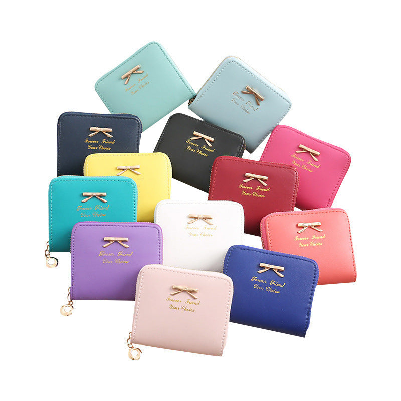 Colorful Zipper Short Coin Purse Made of Wear-Resistant PU Leather - for Your Quirky Cash Needs zipper short coin purse