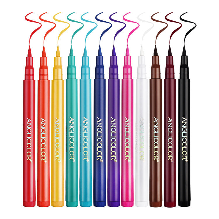Colors Eyeliner Waterproof Set with 12 Pieces in Multiple Shades - Teleplus for Stunning Looks colors eyeliner