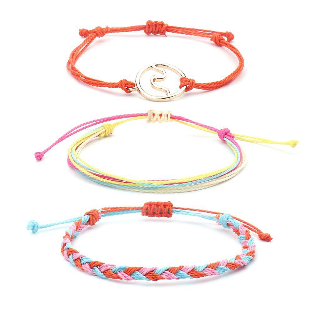 Combination Bohemian Style Wax Line Woven Bracelet - Bohemian Style Wax Line Woven Bracelet for Women