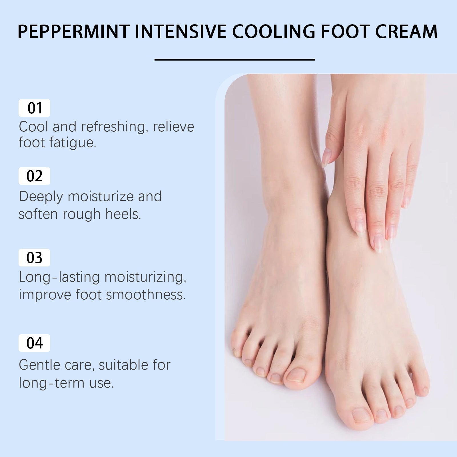 Comfortable Foot Cream with Mint Oil and Hyaluronic Acid for the United States - Teleplus US comfortable foot cream