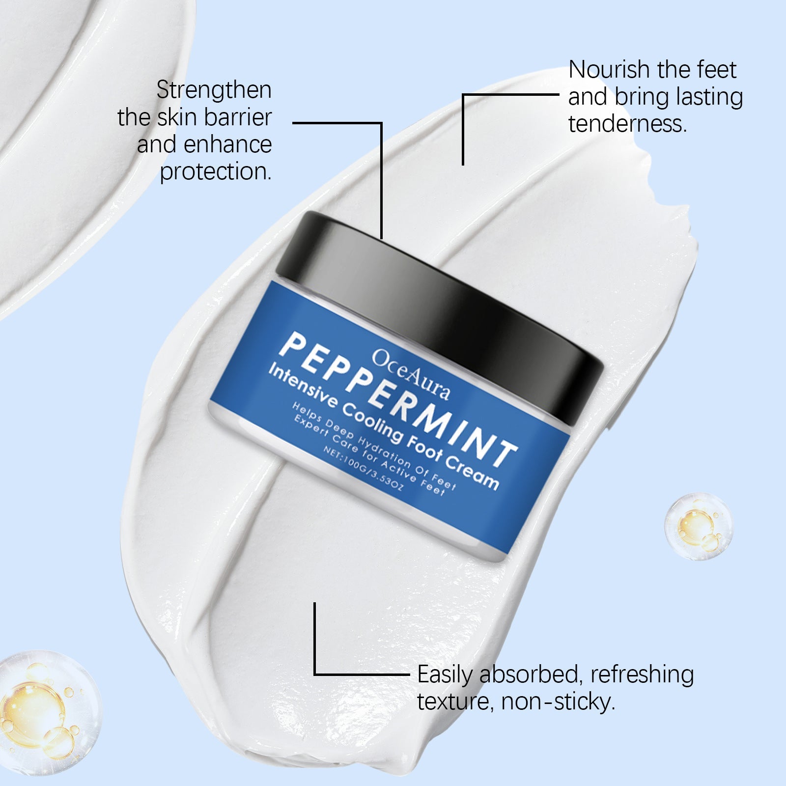 Comfortable Foot Cream with Mint Oil and Hyaluronic Acid for the United States - Teleplus US comfortable foot cream