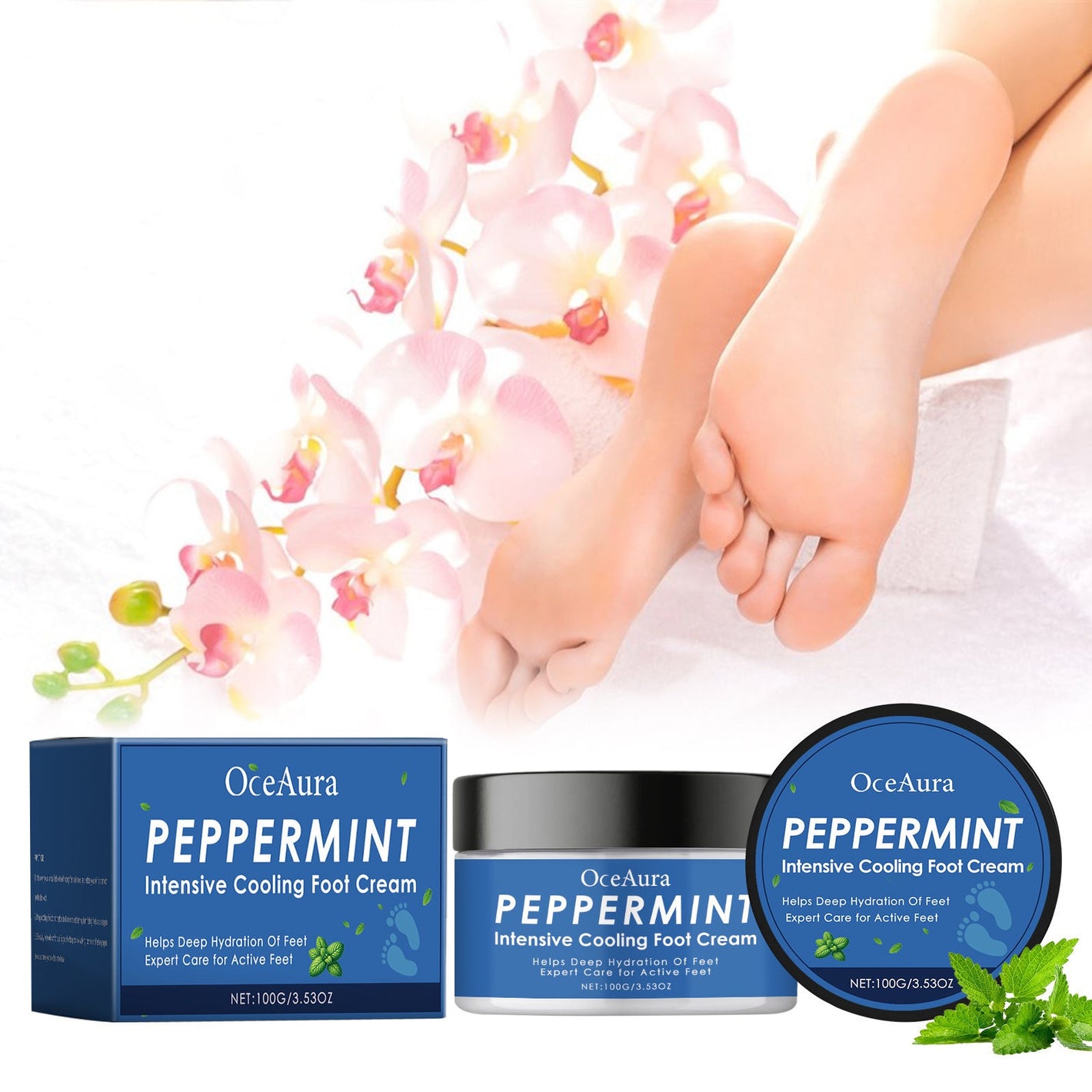 Comfortable Foot Cream with Mint Oil and Hyaluronic Acid for the United States - Teleplus US comfortable foot cream