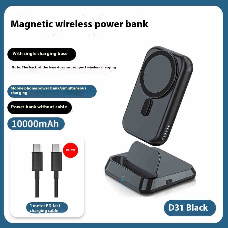 Compact Portable Magnetic Wireless Power Bank 10000mAh for Fast Charging - Teleplus compact portable magnetic wireless