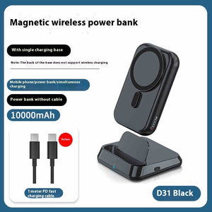 Compact Portable Magnetic Wireless Power Bank 10000mAh for Fast Charging - Teleplus compact portable magnetic wireless