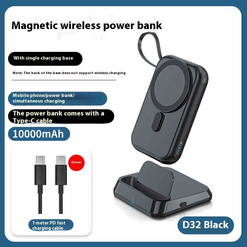 Compact Portable Magnetic Wireless Power Bank 10000mAh for Fast Charging - Teleplus compact portable magnetic wireless