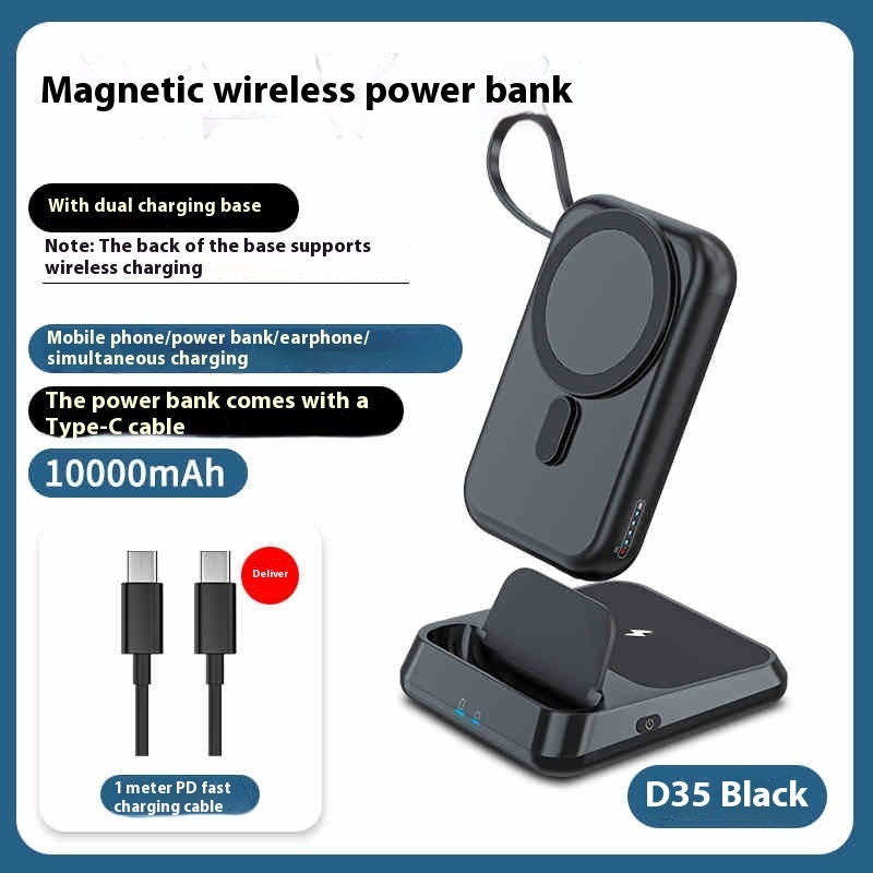 Compact Portable Magnetic Wireless Power Bank 10000mAh for Fast Charging - Teleplus compact portable magnetic wireless