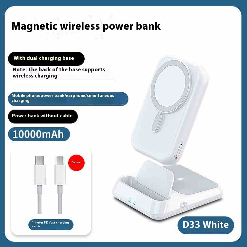Compact Portable Magnetic Wireless Power Bank 10000mAh for Fast Charging - Teleplus compact portable magnetic wireless