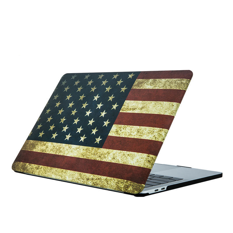 Compatible with Apple Macbook Notebook Computer Protective Shell Air13 Shell Frosted Painted Marble Protective Cover