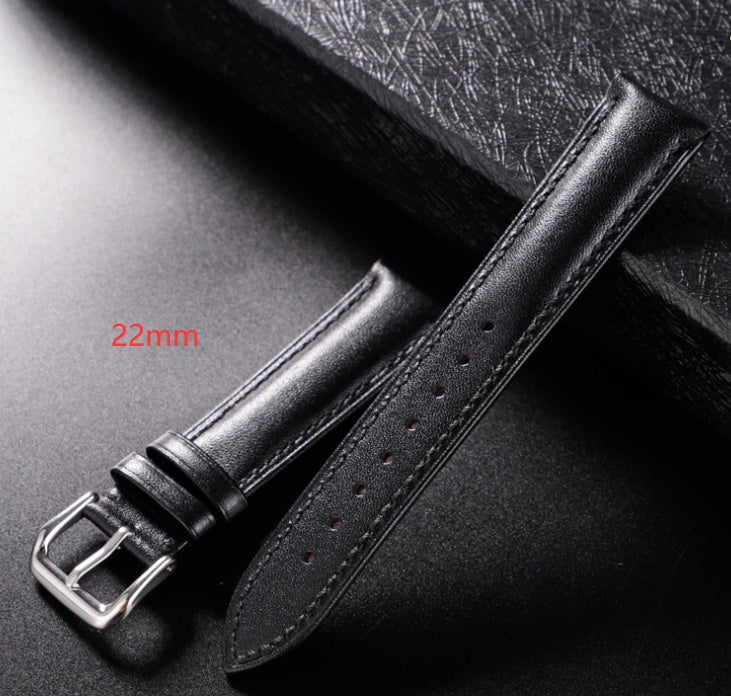 Compatible with Apple Needle grain leather strap - Compatible Needle Grain Leather Strap Width 24MM