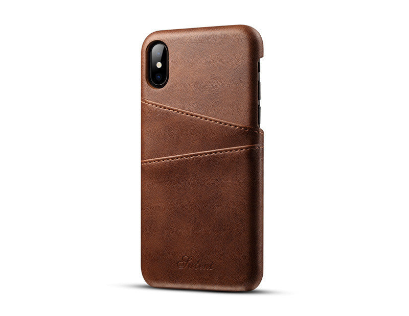 Compatible with Apple Phone Case Protective Leather Business Phone Case - Compatible Leather Phone Case for Apple