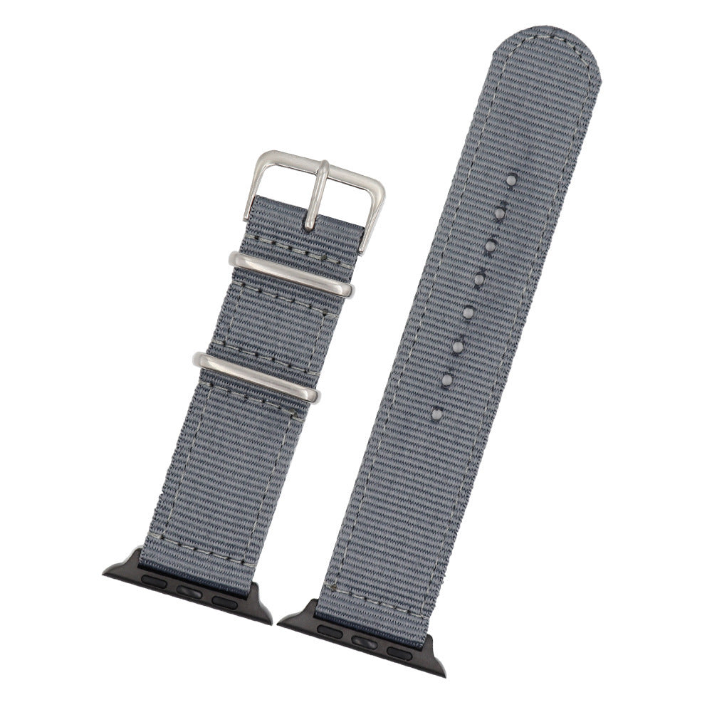 Compatible with Apple Suitable For Iwatch Representative With Leather Apple Watch Nylon Canvas Strap 38Mm 42Mm Male