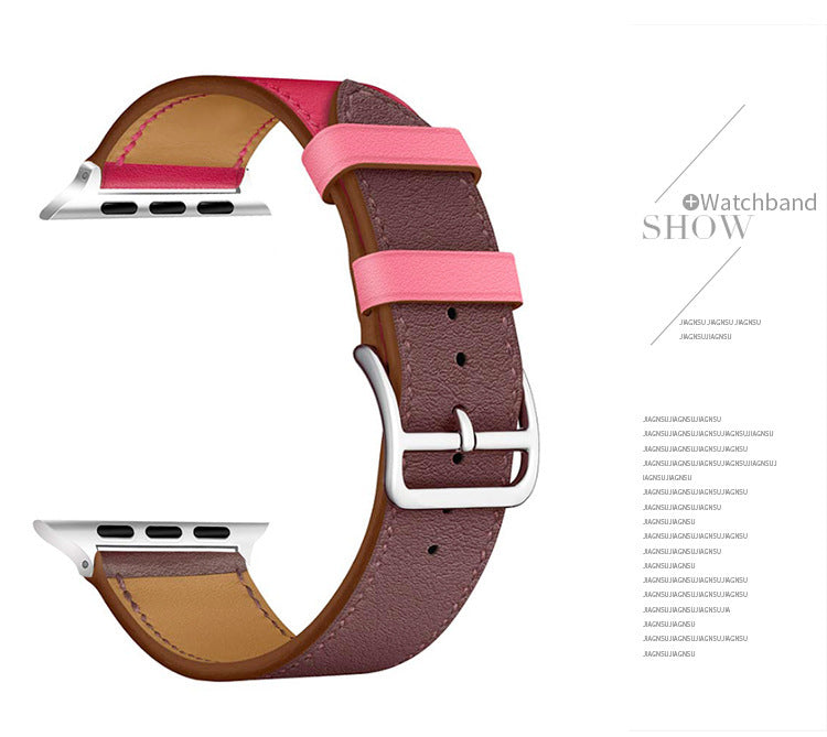 Compatible with Apple Suitable For Watch Leather Strap Iwatch Watch Strap - Compatible Leather Strap for Apple Watch