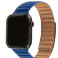 Apple Watch Leather Chain Strap Compatible with iPhone Models - for in Midnight Blue leather chain strap apple watch