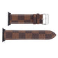 Compatible with Apple Watch strap iwtch strap checkered iWatch leather watchband - Checkered Leather iWatch Strap