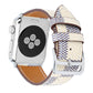 Compatible with Apple Watch strap iwtch strap checkered iWatch leather watchband - Checkered Leather iWatch Strap