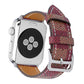 Compatible with Apple Watch strap iwtch strap checkered iWatch leather watchband - Checkered Leather iWatch Strap