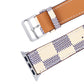 Compatible with Apple Watch strap iwtch strap checkered iWatch leather watchband - Checkered Leather iWatch Strap