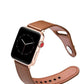 Compatible with Apple Apple Watch123456Se Generation First Layer Leather Iwatch Watch Strap - Stylish Dark Brown Watch