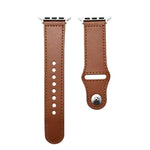 Compatible with Apple Apple Watch123456Se Generation First Layer Leather Iwatch Watch Strap - Stylish Dark Brown Watch