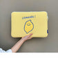 Compatible with Apple Winter Korean Ins Niche Design Lemon Embroidery Letters IPad Tablet Laptop Bag Storage Bag