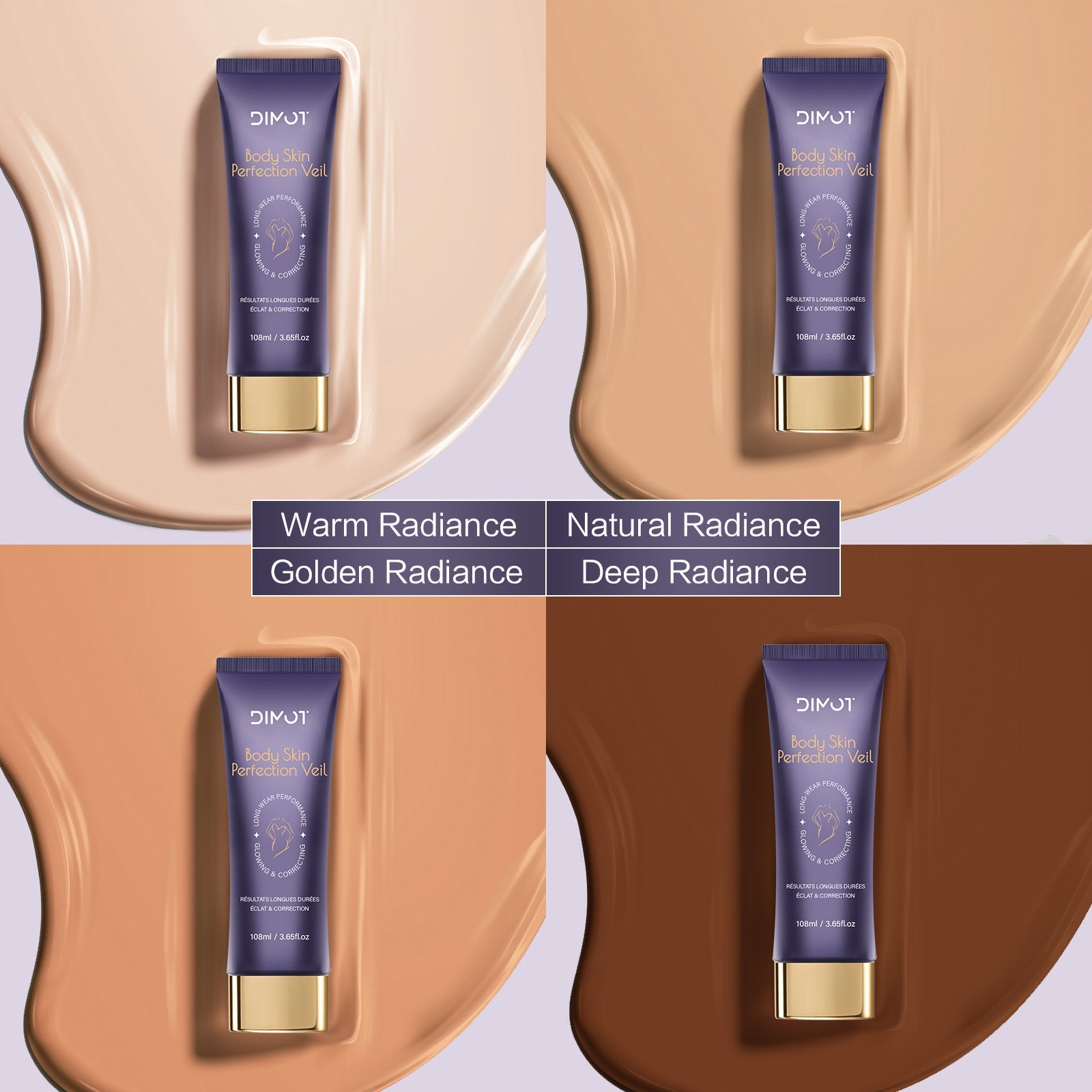 Concealer Cream 108ml with Brush Four Color Palette for Covering Imperfections - Teleplus concealer cream four color