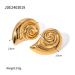Female Stainless Steel Conch Style Earrings for United States and CHF Buyers - Beachy Vibes united states chf stainless
