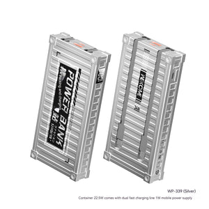 United States Power Bank with Silver and Yellow Shell Plastic Supports Fast Charging - Industrial 1000020000mAh united