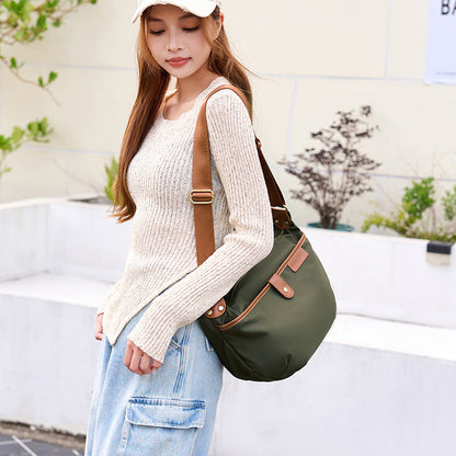 Contrast Color Minimalist Nylon Suitcase with Autumn Colors - Teleplus for autumn contrast color minimalist fashionable
