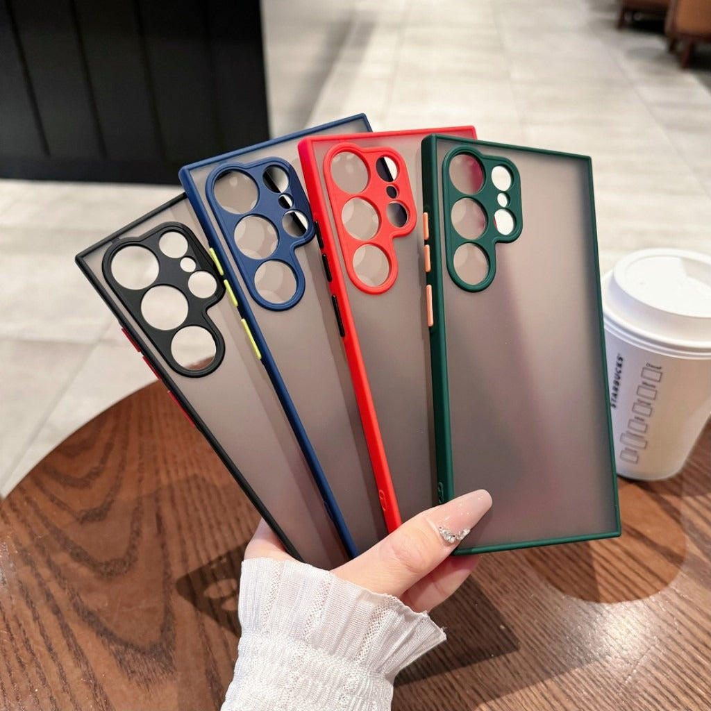 Contrast Color Silicone Protective Cover for Samsung with Frosted Finish - contrast color silicone frosted protective
