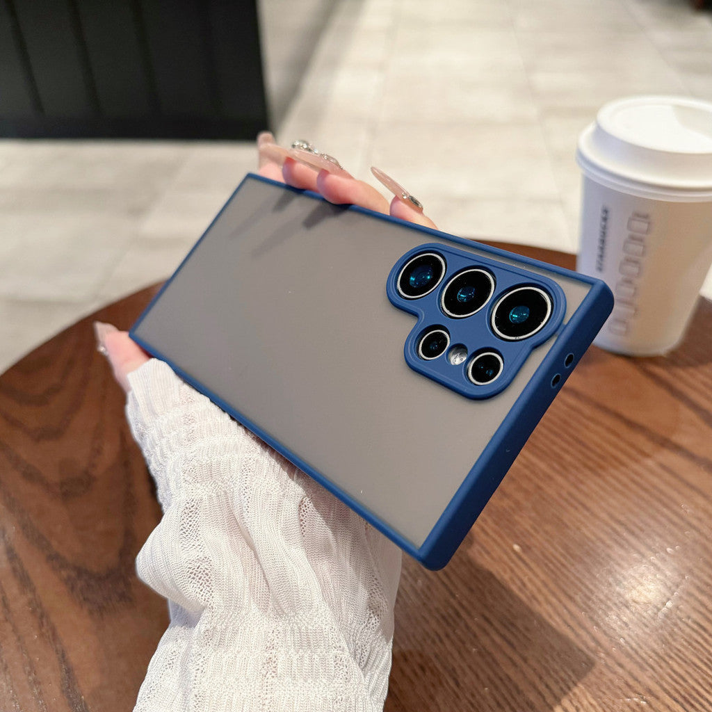 Contrast Color Silicone Protective Cover for Samsung with Frosted Finish - contrast color silicone frosted protective